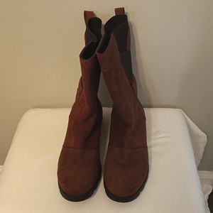 Sorel - Emelie Mid Walking Boot Size 10 Color Redwood Black